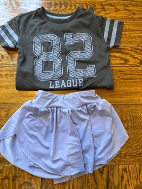 Kids Athletic Top and Skort - Lavender